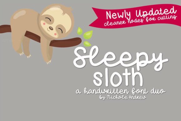 Introducing Sleepy Sloth: A Handwritten Font Duo for Modern Design