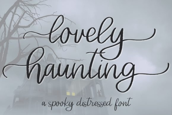 Lovely Haunting: A Distressed Brush Script for Bold Design